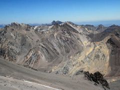 10 Cerro de los Dedos And Cerro Matienzo On Left With Plaza Canada Camp 1 Lower Right Of Centre From The Aconcagua Descent To Plaza de Mulas